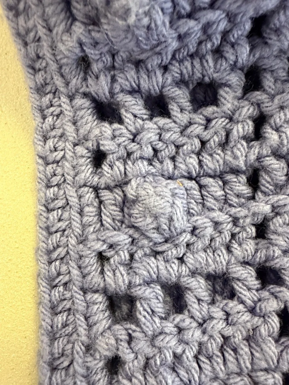 Handmade Crocheted Lavender Throw Blanket 56” by 56”